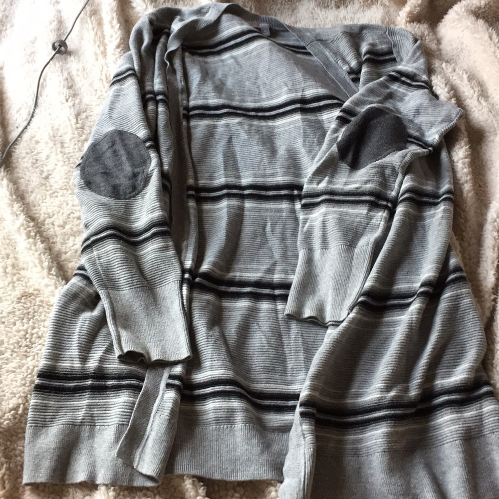 long striped cardigan